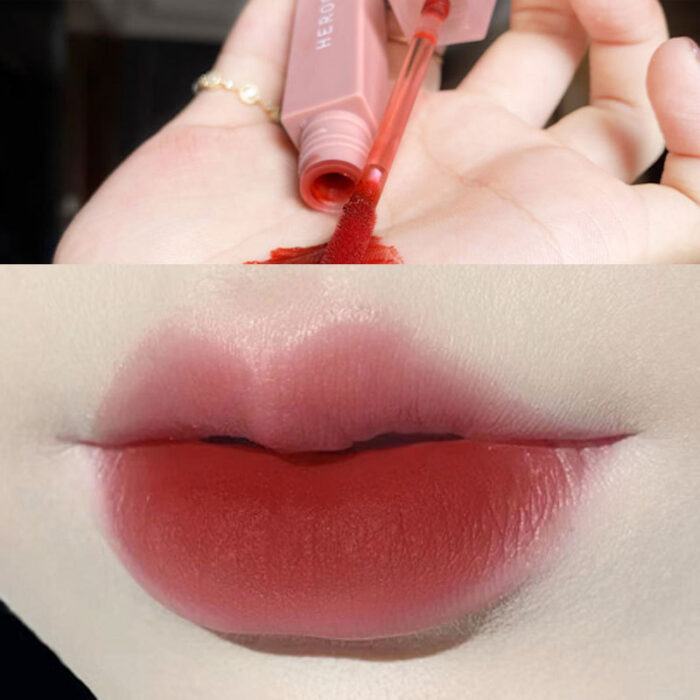 HERORANGE Color Mixing Diary Lip Mud Cream Velvet Matte Lip Lacquer Milk Tea Bean Paste Student Lipstick - Image 3