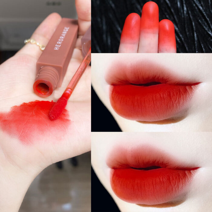 HERORANGE Color Mixing Diary Lip Mud Cream Velvet Matte Lip Lacquer Milk Tea Bean Paste Student Lipstick - Image 7